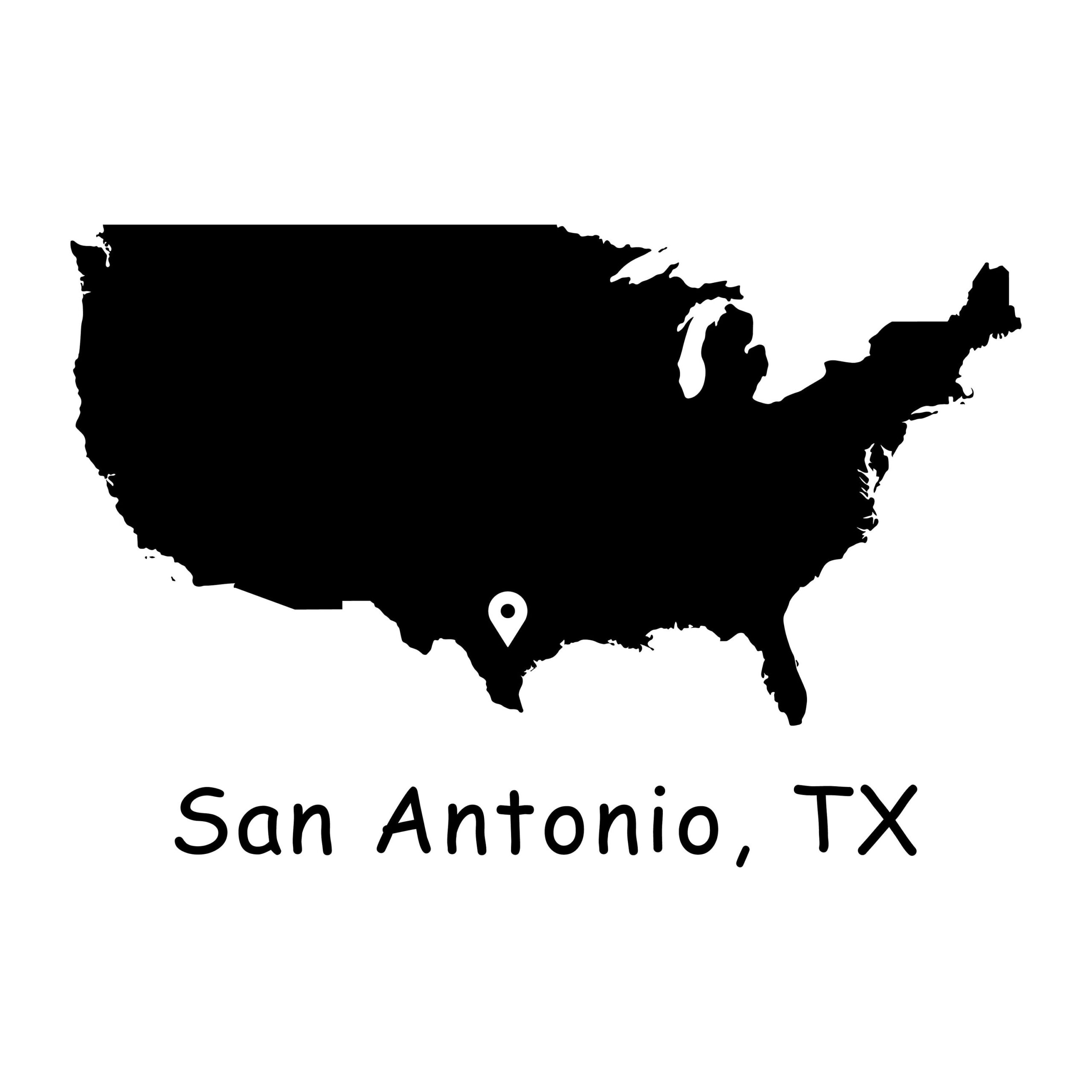 San Antonio Texas Auf Usa Map, San Antonio Tx Vereinigte Staaten throughout San Antonio Texas On Map Of Usa