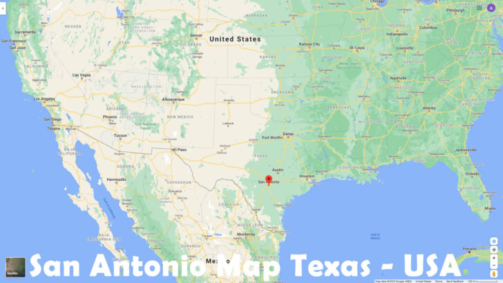 San Antonio Texas On Map of USA
