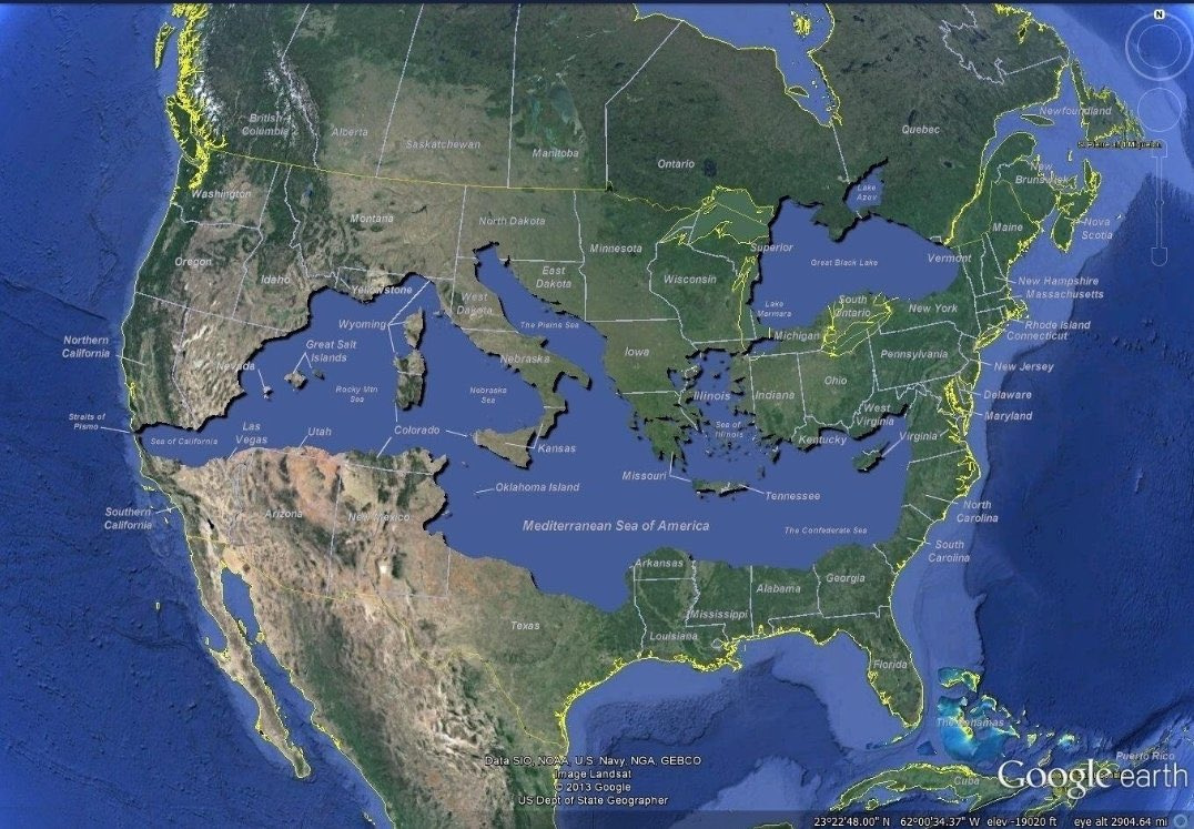 Scientists Say This Map Represents The Us In 30 Years If We Dont in Map of USA In 30 Years