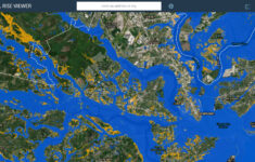 Sea Level Rise Viewer inside Map of USA After Water Rises
