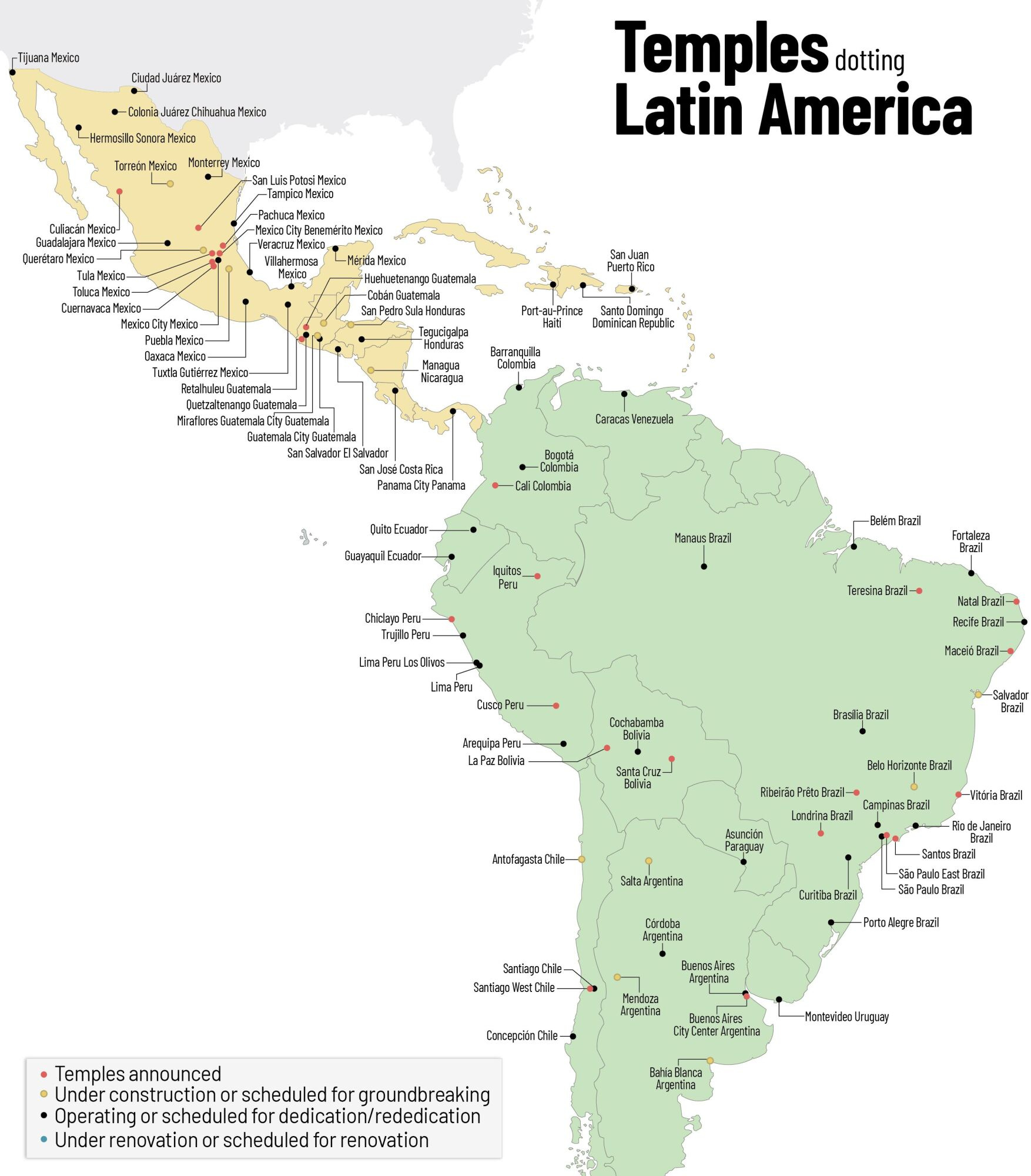 See The Locations Of The Church&amp;#039;S 315 Temples Across 6 Maps intended for Map of Lds Temples In USA
