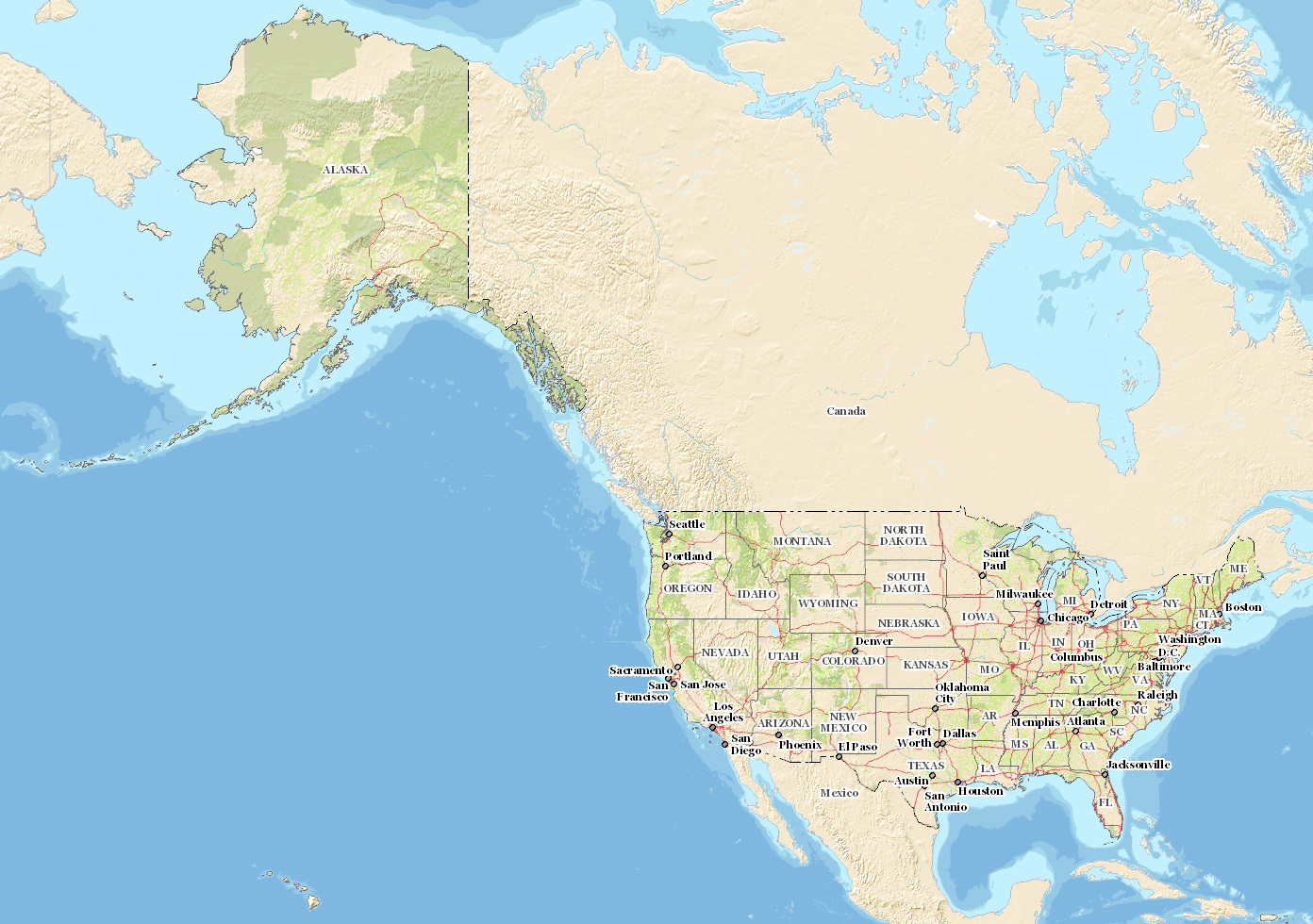 Small Scale Collection Usa | U.s. Geological Survey pertaining to Map Of Usa With Alaska To Scale