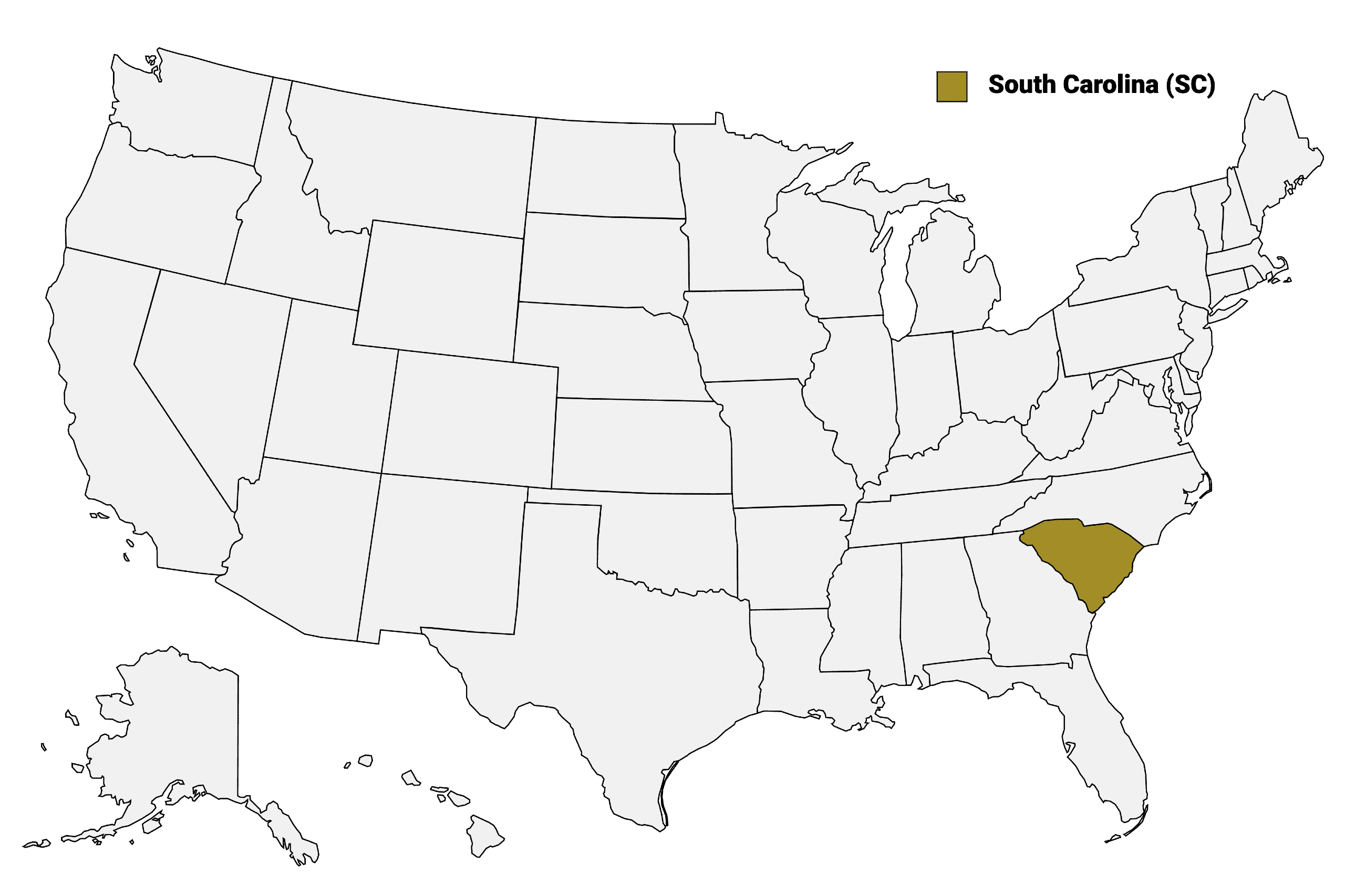 South Carolina Counties Map | Mappr for South Carolina On Map Of Usa