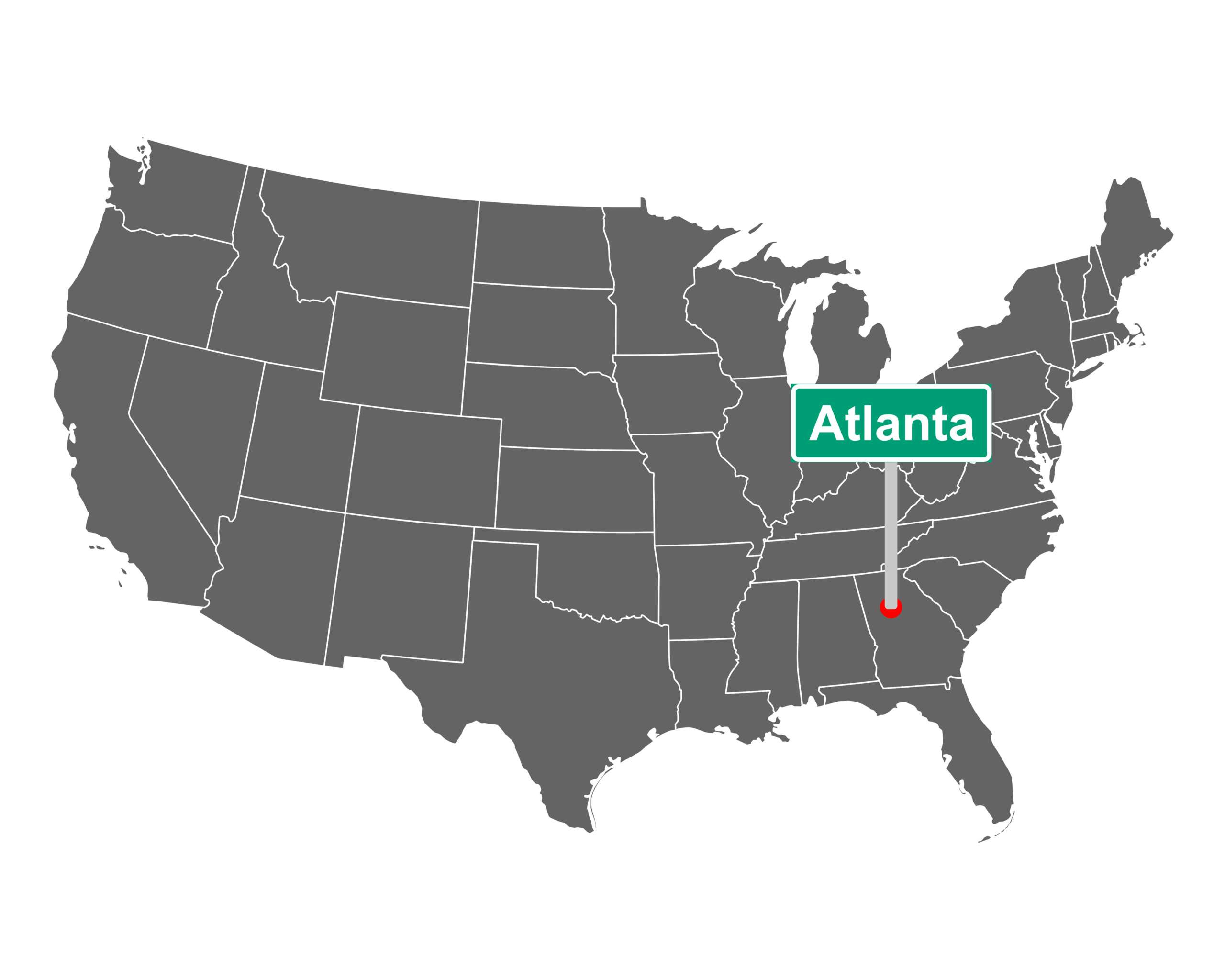 Standortanalyse Atlanta - Hörtkorn Finanzen Heilbronn for Location Of Atlanta In Usa Map