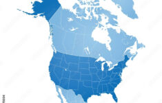 Stock-Vektorgrafik „Map Of North America, Usa, Canada, Mexico And with Map Of North Usa And Canada