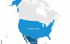 Stock-Vektorgrafik „Map Of Usa And Mexico“ | Adobe Stock pertaining to Map Of Mexico And The Usa