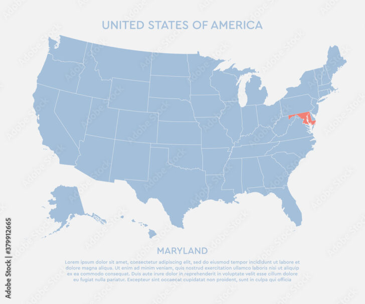 Maryland On the Map of the USA