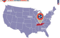 Tennessee State On Usa Karte. Flagge Und Karte Von Tennessee. Us regarding Tennessee On the Map of USA