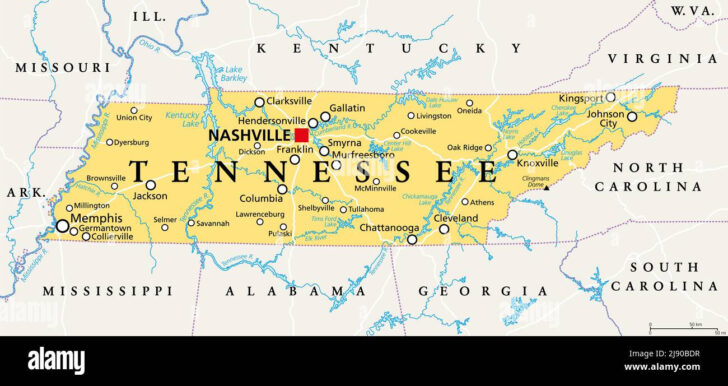 Nashville On the Map of USA