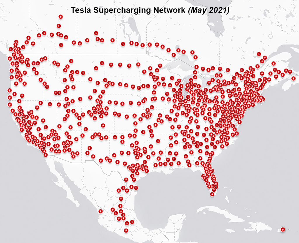 Tesla Model 3: Three Year Review – Driving, Charging, And Battery inside Map Of Tesla Charging Stations Usa