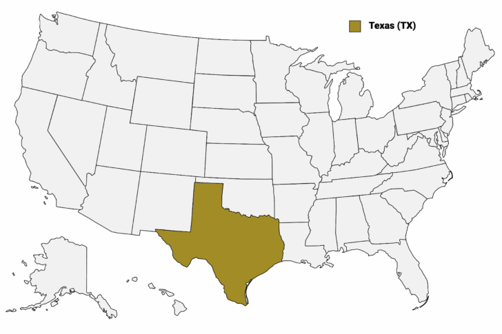 Where Is Texas On the Map of USA Where Is Texas On the Map of USA