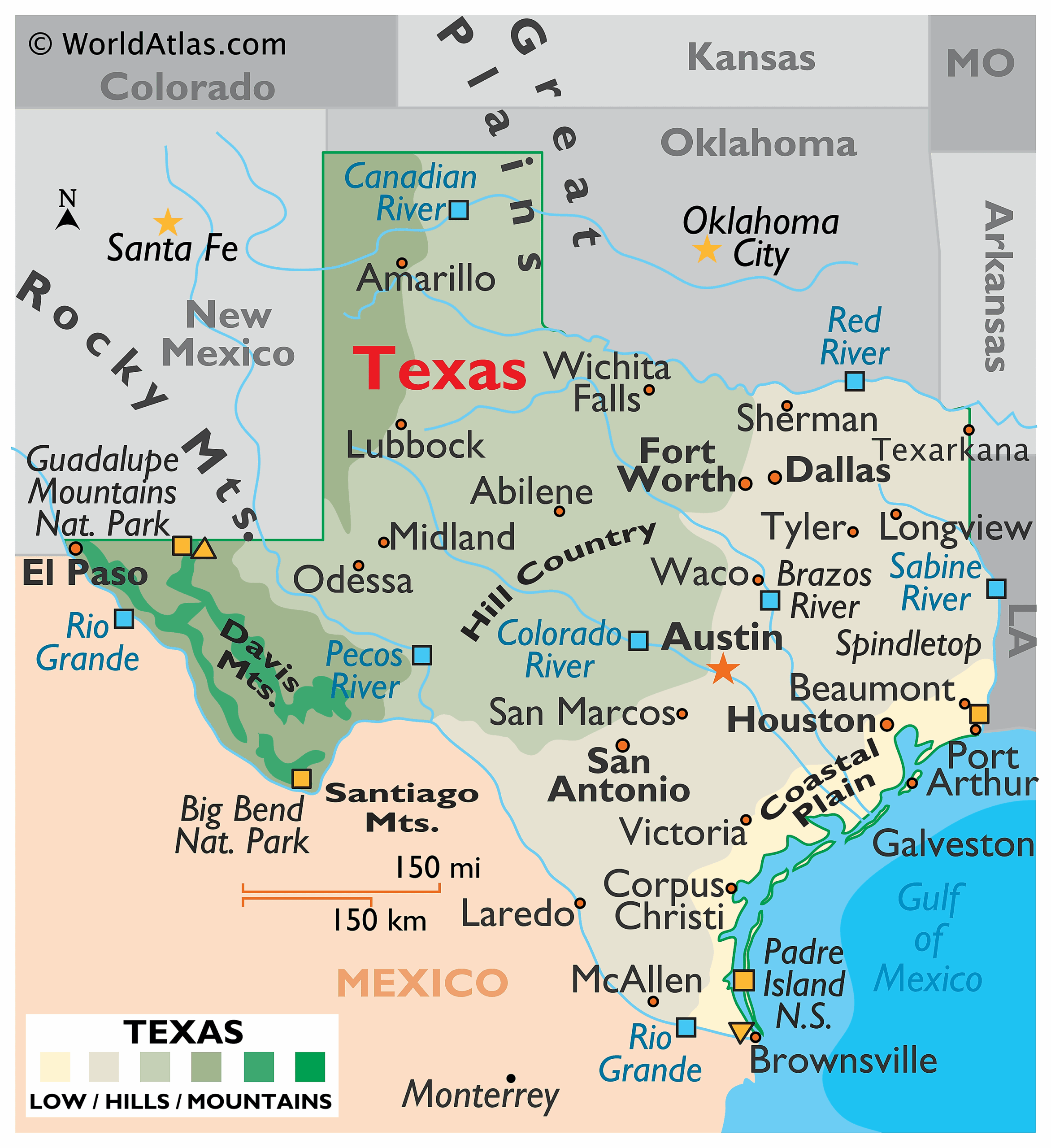 Texas Maps &amp;amp; Facts - World Atlas pertaining to Texas On The Map Of Usa