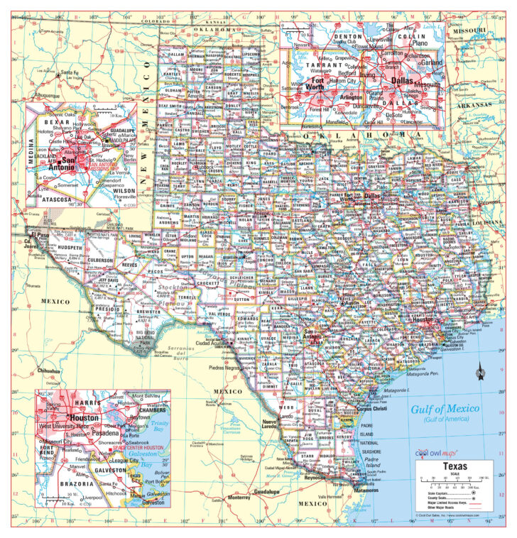 Show Me A Map of Texas USA