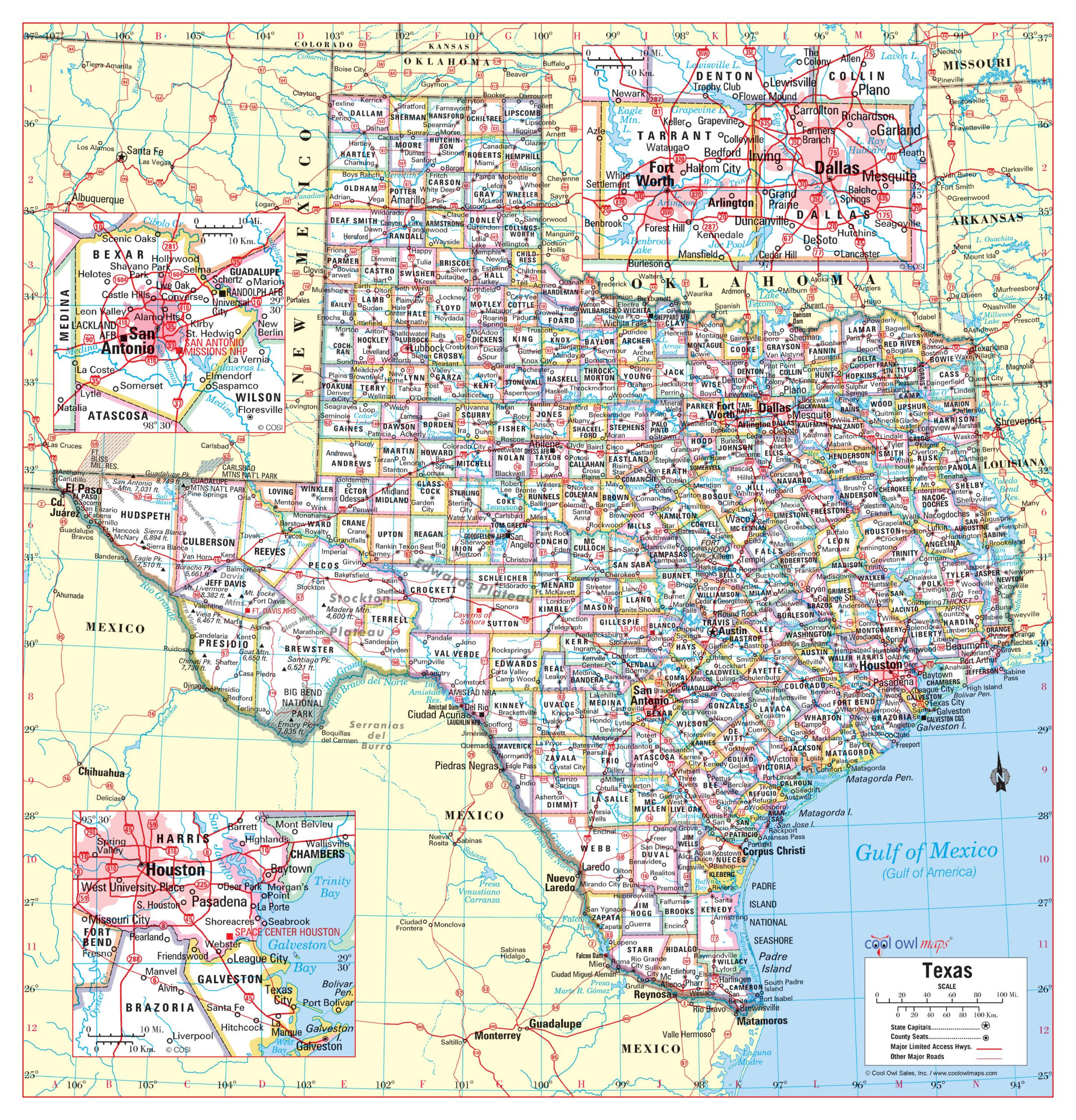 Texas State Wall Map Large Print Poster - Etsy regarding Show Me A Map Of Texas Usa