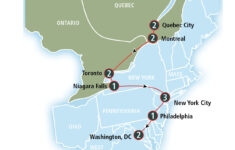 The Best Of Eastern Canada & Usa | Amtrak Vacations® throughout Map Of Eastern Canada And Usa