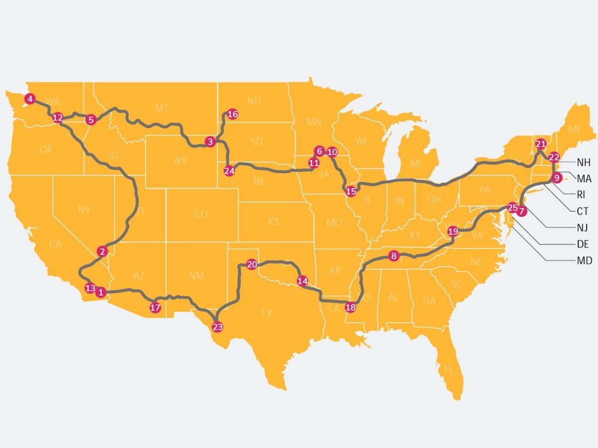 The Best Road Trip Itinerary To See The Coolest Roadside within Best Road Trip Map Of Usa