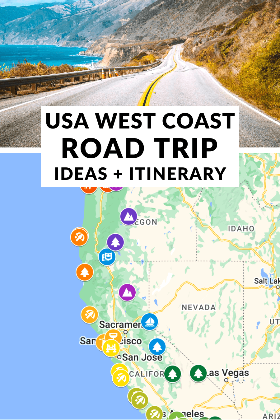 The Best Usa West Coast Road Trip: Itinerary + Ideas regarding Road Map Of Usa West Coast