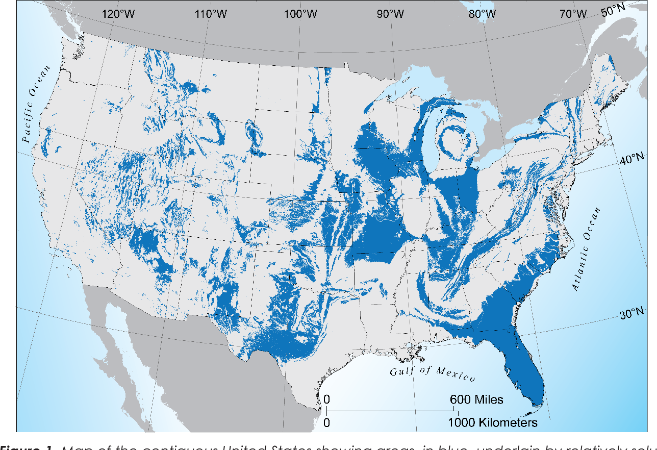 The Cost Of Karst Subsidence And Sinkhole Collapse In The United regarding Map of Sinkholes In the USA