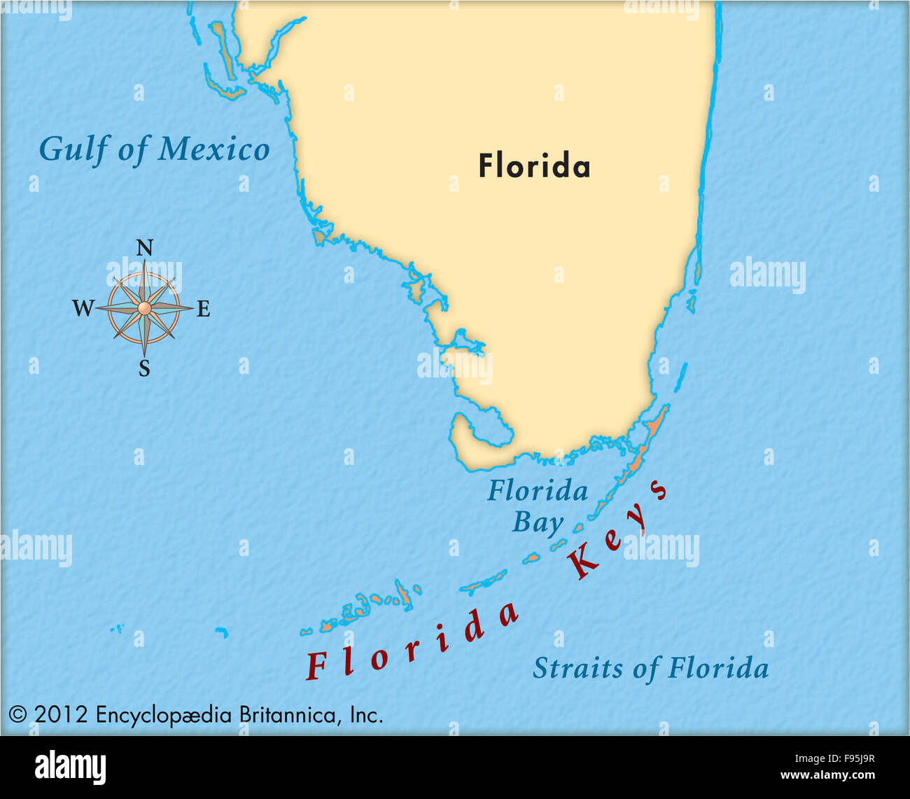 The Florida Keys Maps Cartography Geography Hi-Res Stock for Florida Keys On Map of USA