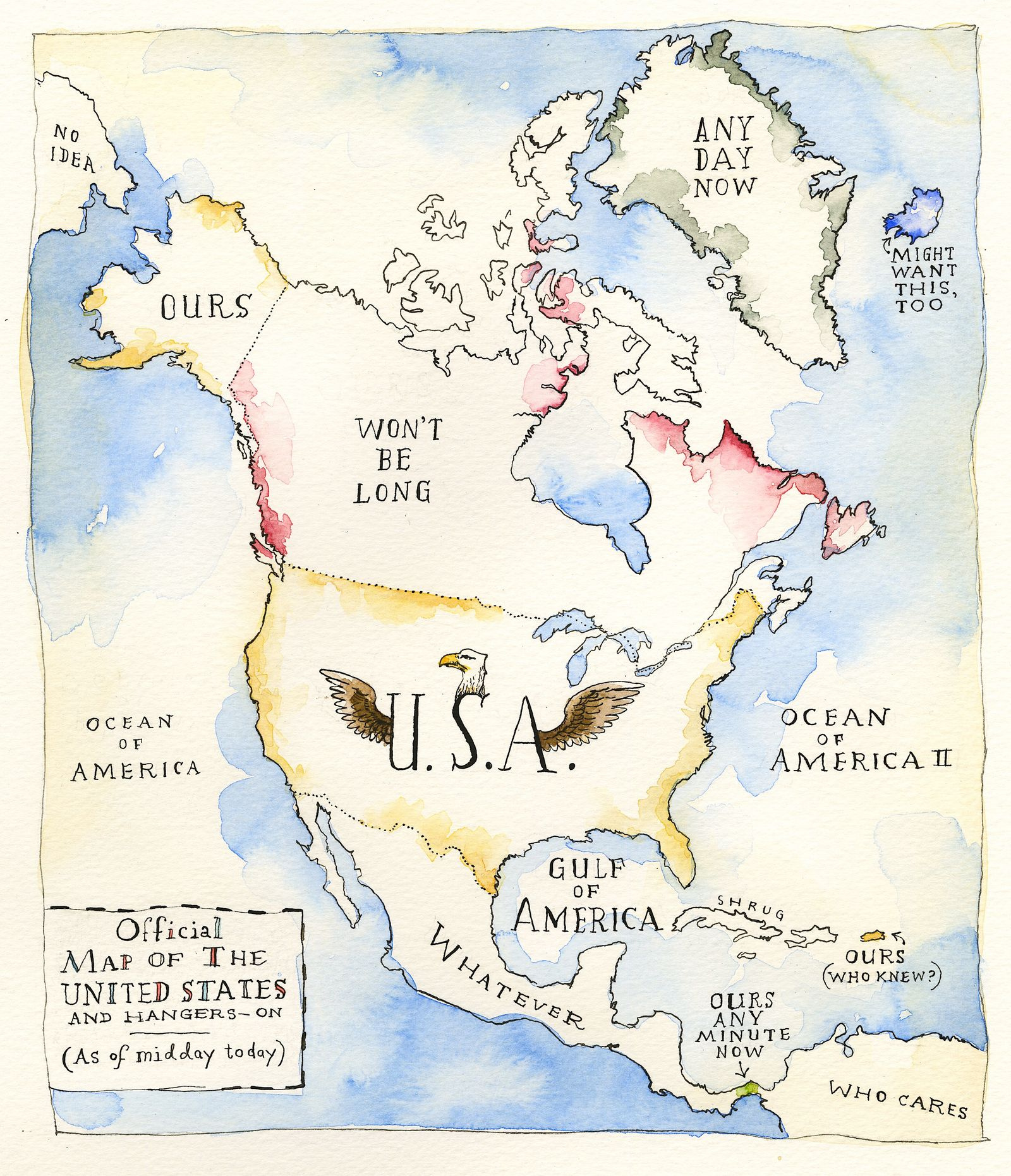 The Latest Authorized Nearly Legal Map Of The United States | The regarding Map of USA According To New Yorkers