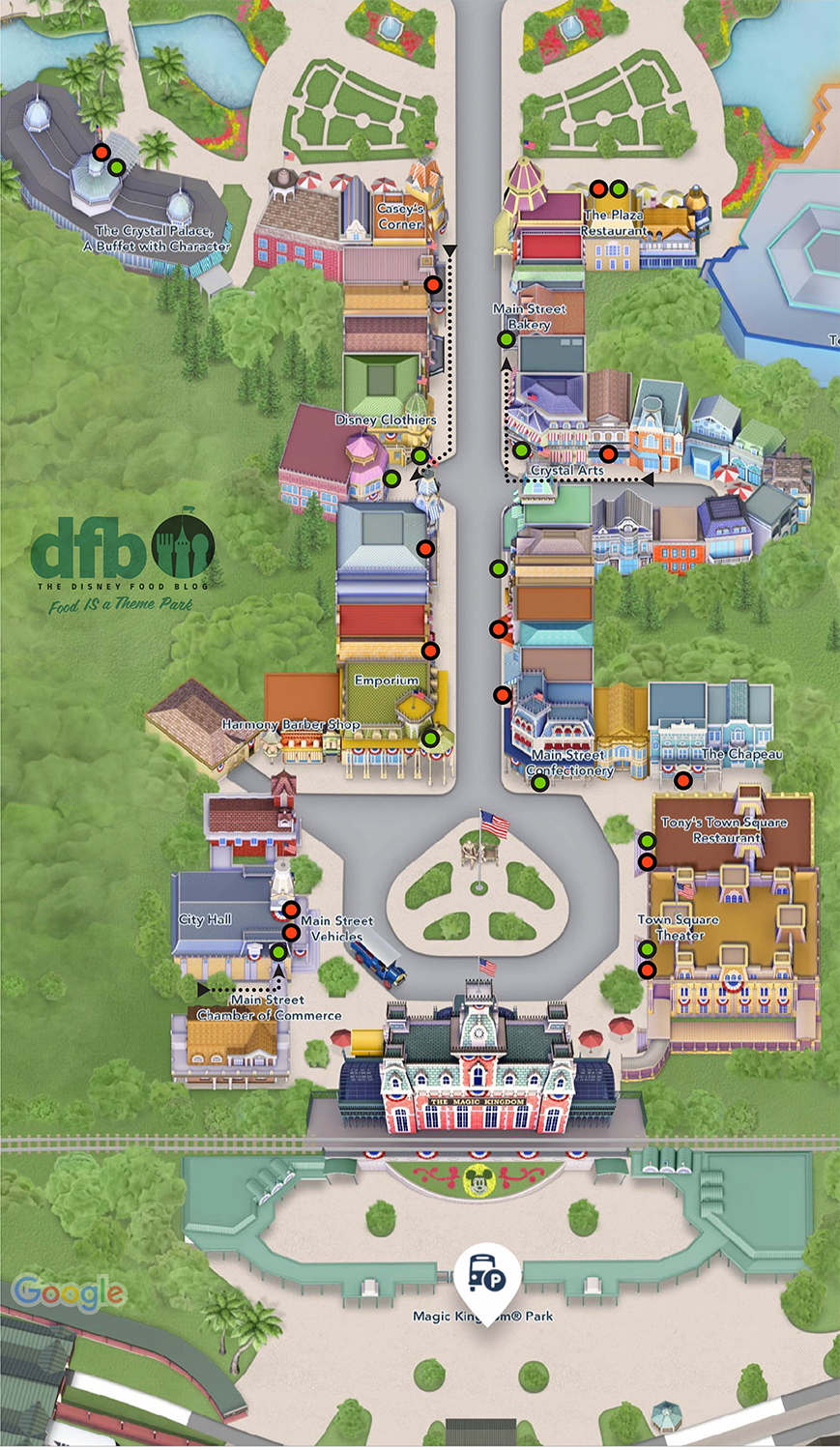 The Magic Kingdom Map That Disney Won'T Print | The Disney Food Blog with regard to Map Of Main Street Usa Disney World