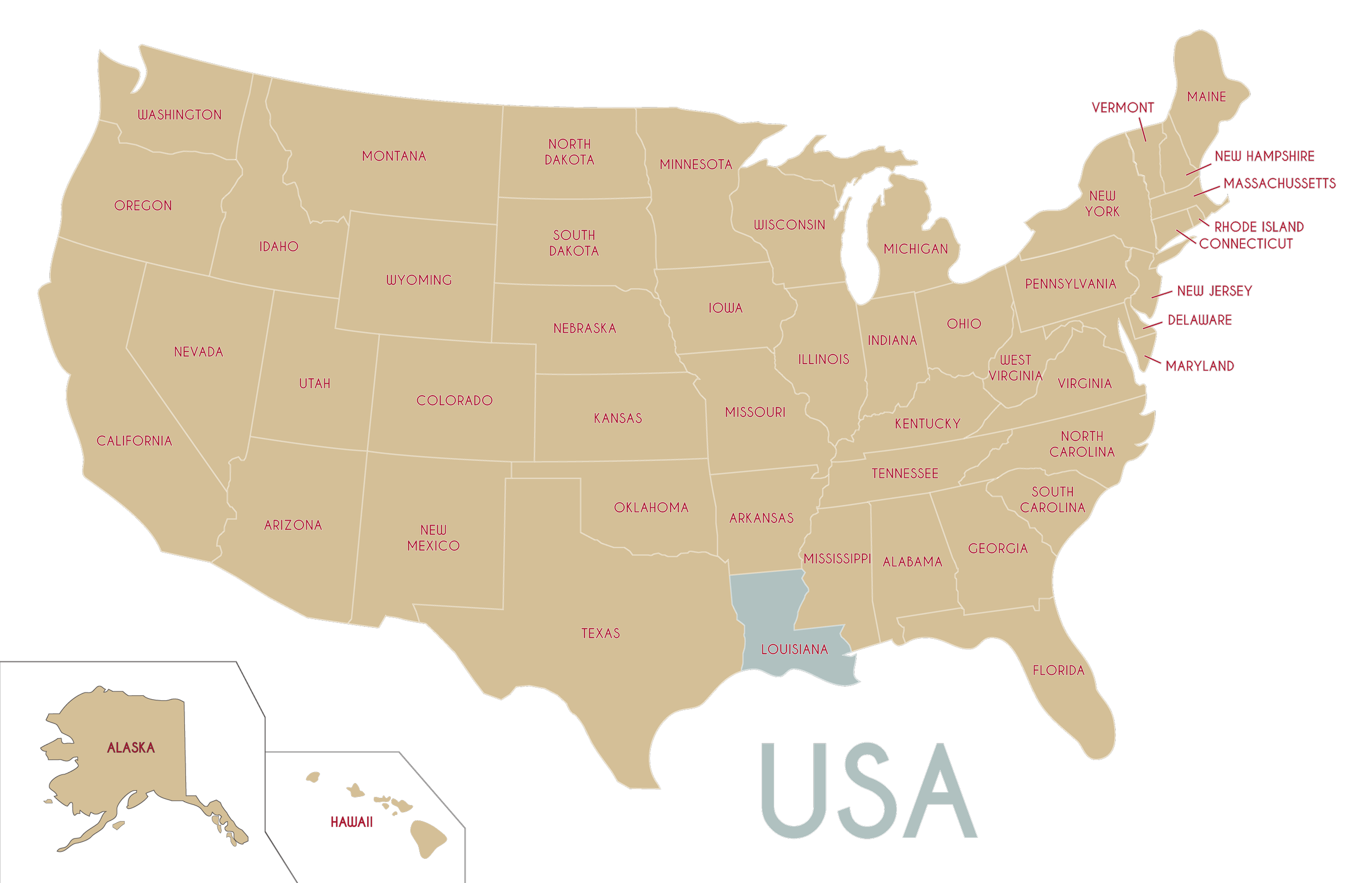 The Packed Bag — Know&Go Guide To New Orleans, Louisiana, Usa in Location Of New Orleans In Usa Map