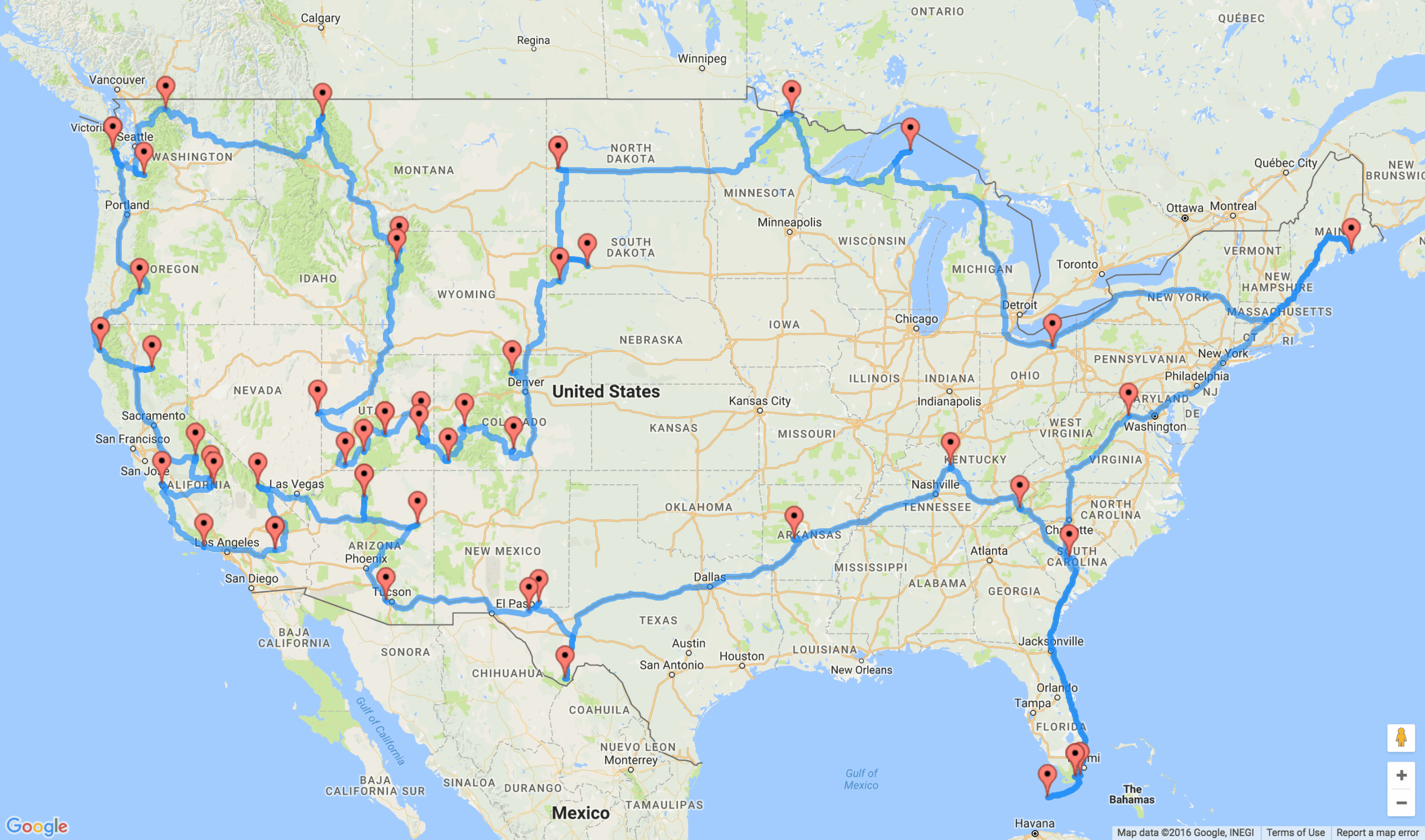 The Perfect Road Trip To See Every U.s. National Park - Us Park Pass regarding Road Map Of Usa With National Parks
