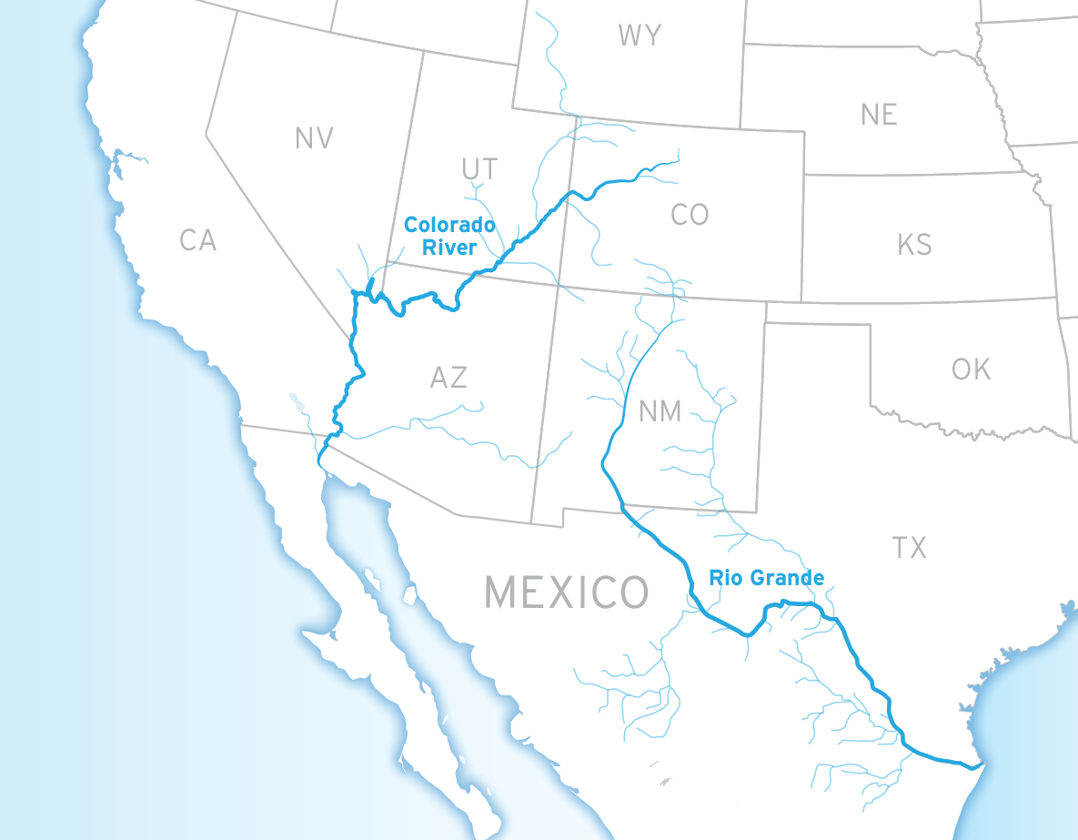 The Rio Grande Estuary - Epod - A Service Of Usra intended for Rio Grande On Map of USA