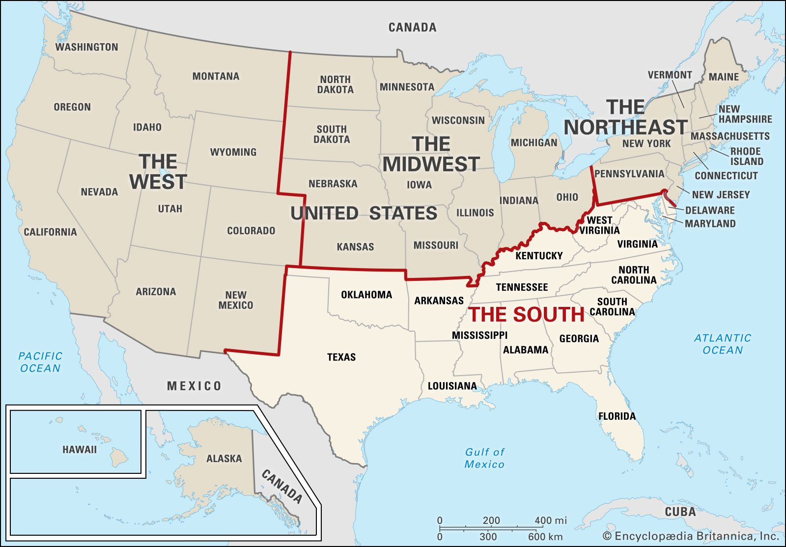 The South | Definition, States, Map, &amp;amp; History | Britannica regarding Map of Southern States In the USA