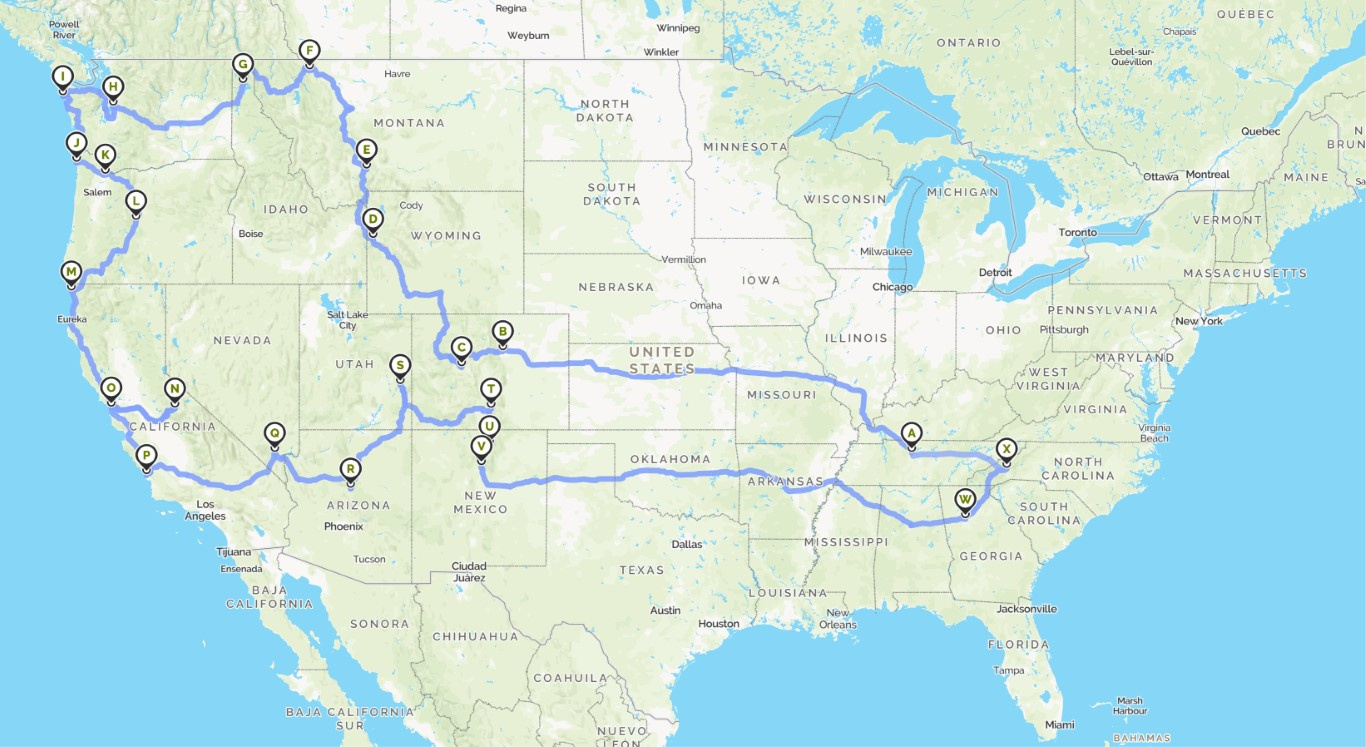 The Ultimate Western Us Road Trip - A Way Abroad inside Road Trip Map Of Western Usa