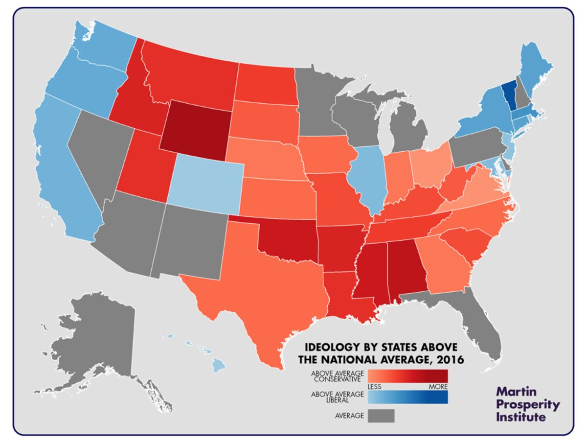 The United States Is Still Very Conservative - Bloomberg inside Liberal Conservative Map Of The Usa