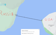 The Usa And Russia Are 3½ Km Away : R/Googlemaps with Map Of Russia And Usa Distance