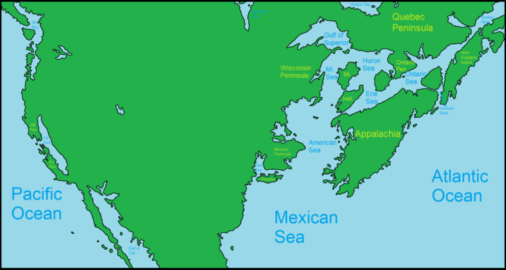 Map of USA Sea Level Rise Map of USA Sea Level Rise