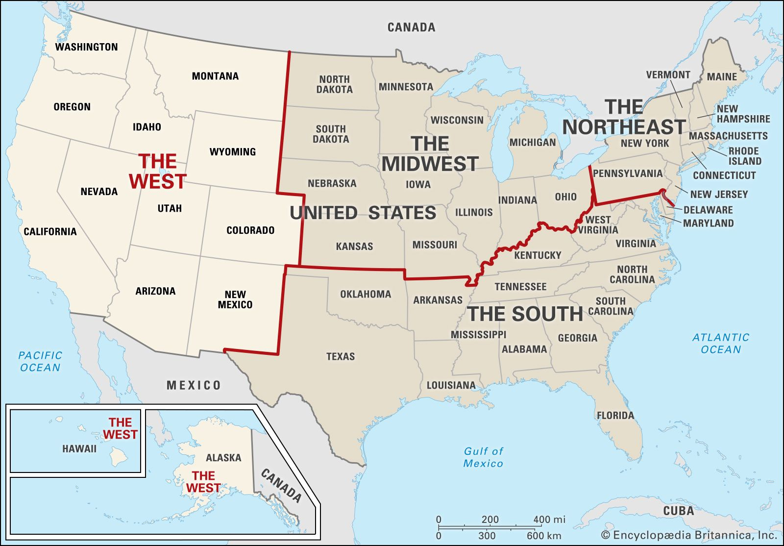 The West | Definition, States, Map, &amp;amp; History | Britannica throughout Map of Western Half of USA
