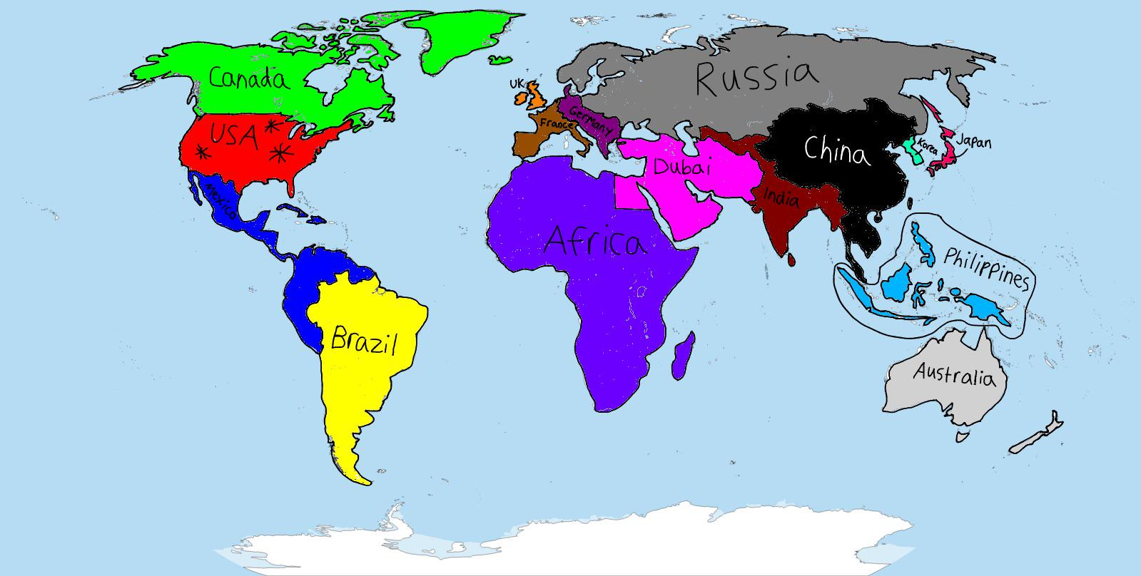 The World Map According To Americans : R/Jacksucksatgeography inside Map Of The World According To Usa
