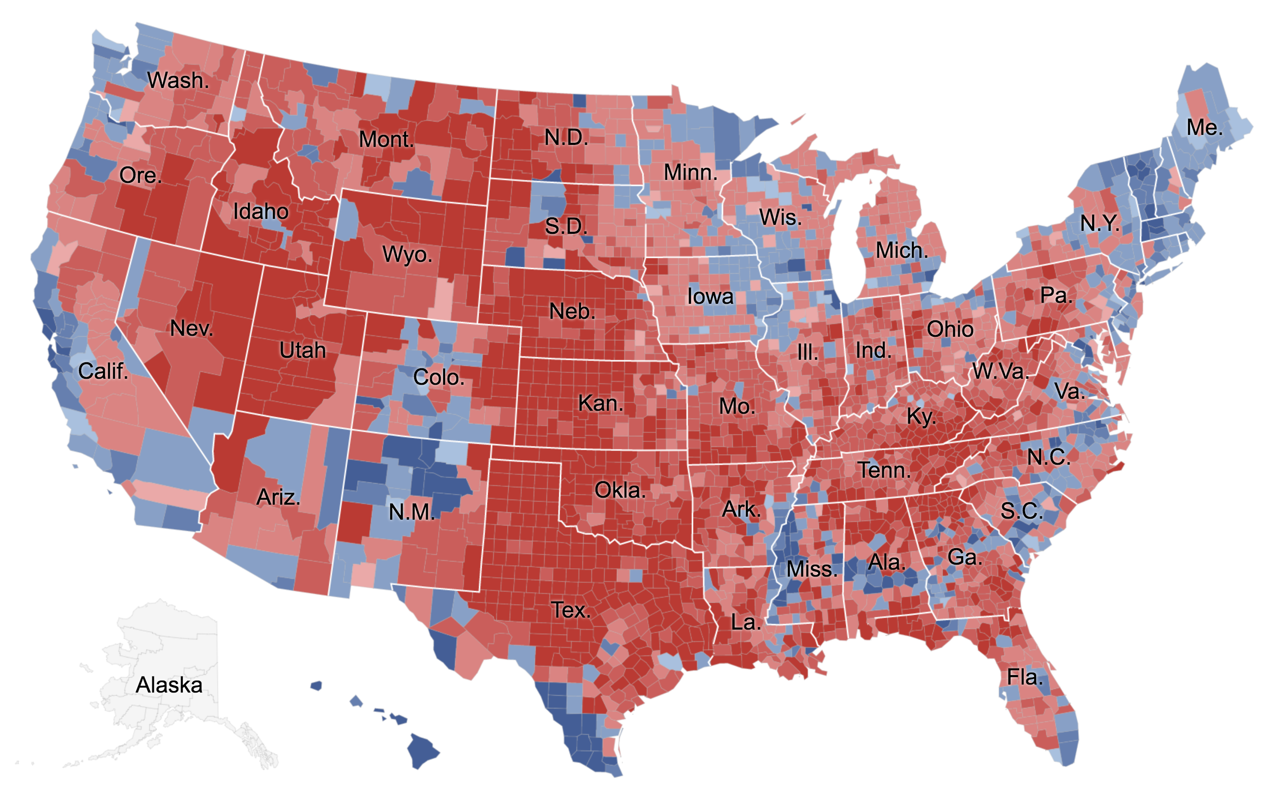 There Are Many Ways To Map Election Results. We&amp;#039;Ve Tried Most Of with regard to Map of USA Republican and Democrats