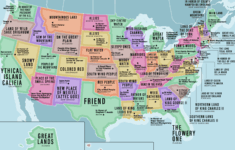 This Map Shows The Literal Translations Of U.s. Place Names in Show Me Map of USA with State Names