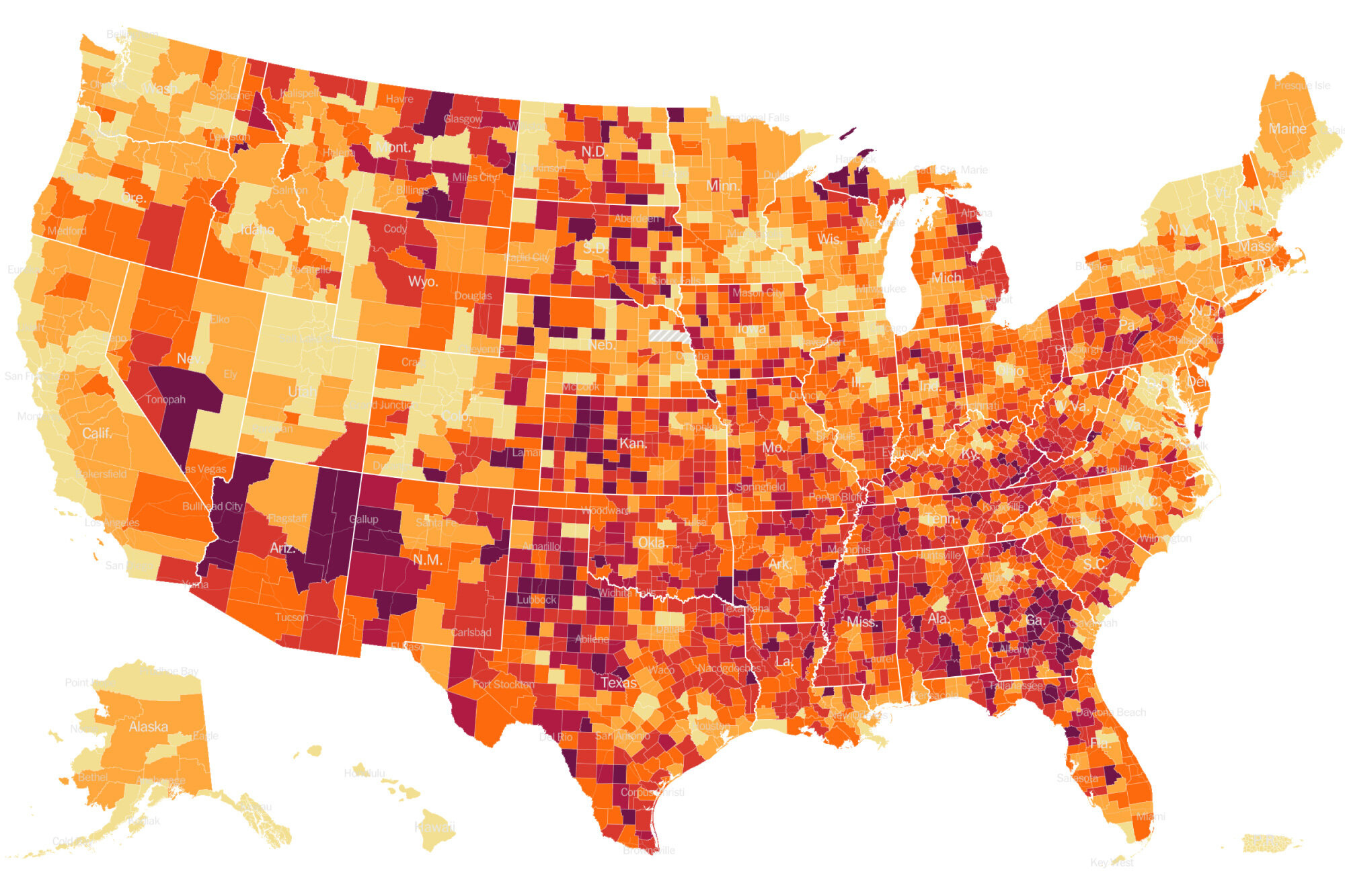 Track Covid-19 In The U.s.: Latest Data And Maps - The New York Times regarding Map of Covid 19 Cases In USA