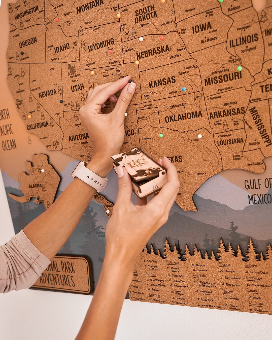Travel Map For Couples Enjoy The Wood Mark Your Travels Usa Photo with Interactive Map of USA States Visited