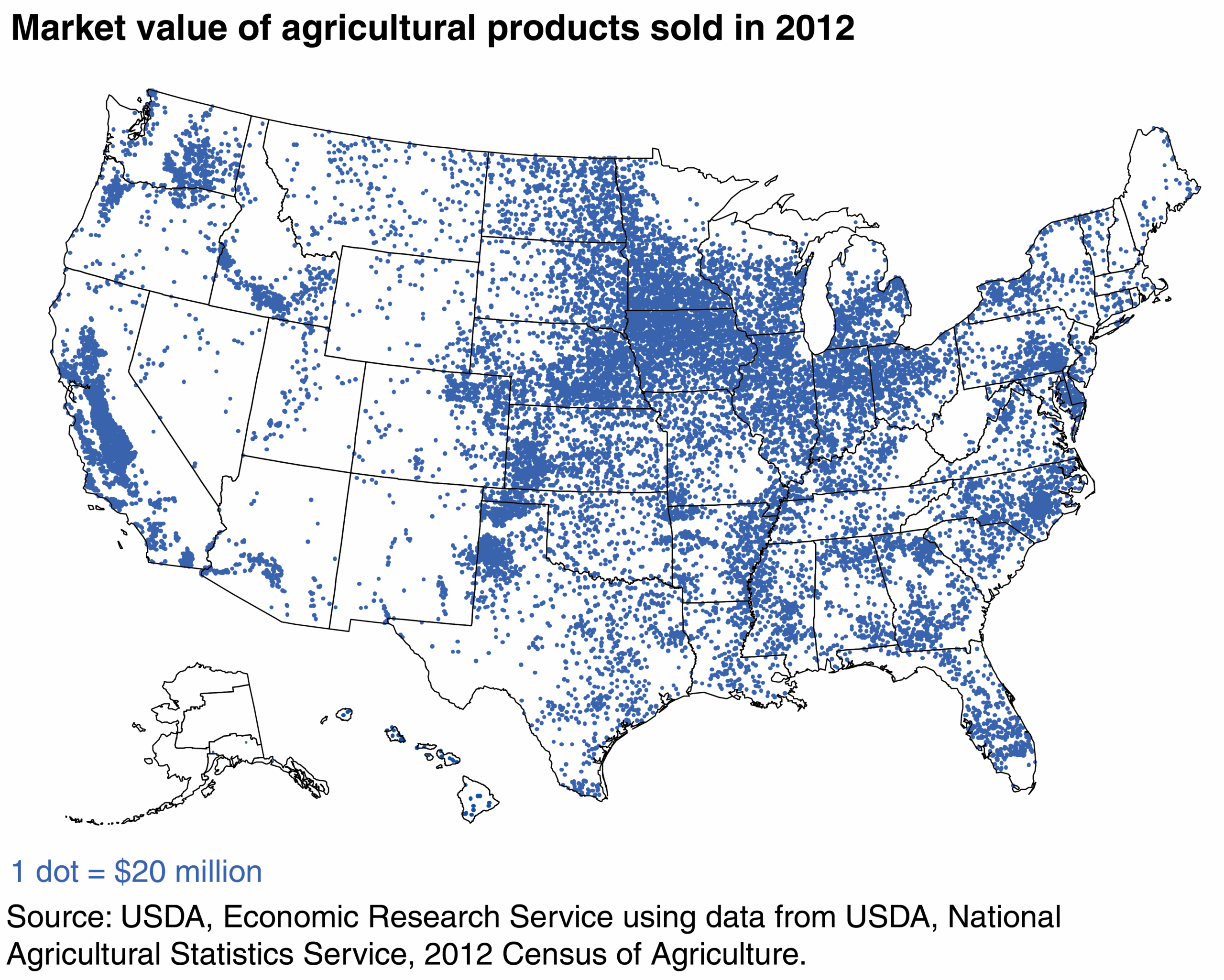 U.s. Agricultural Production Occurs In Each Of The 50 States regarding Images of A USA Commodity Map