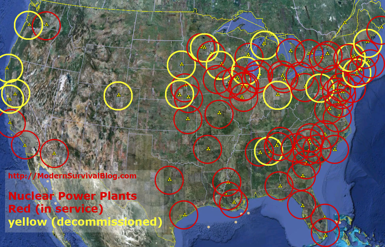 U.s. Nuclear Power Plants, Safe Distance? pertaining to Map Of All Nuclear Reactors In Usa