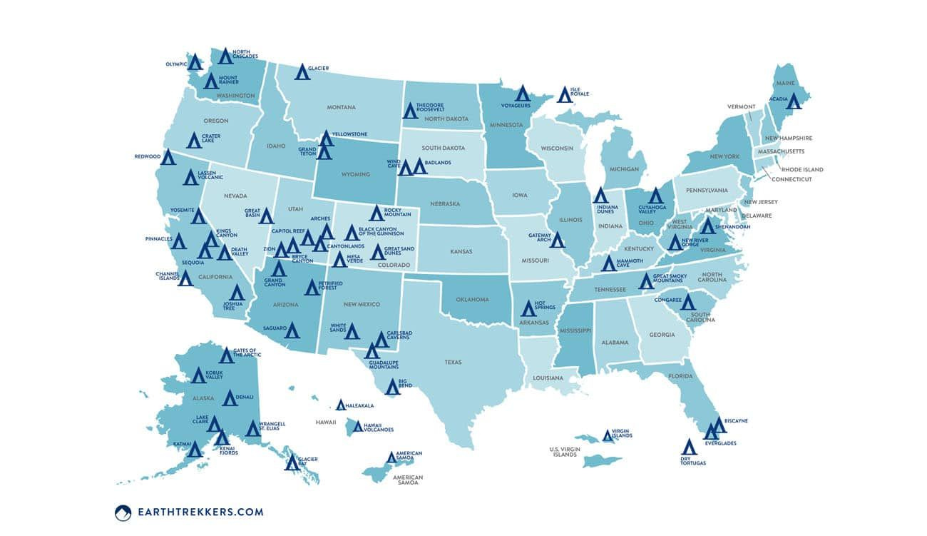 Ultimate Us National Parks List For 2025 (+ Printable Checklist) within Map of Southwest USA National Parks