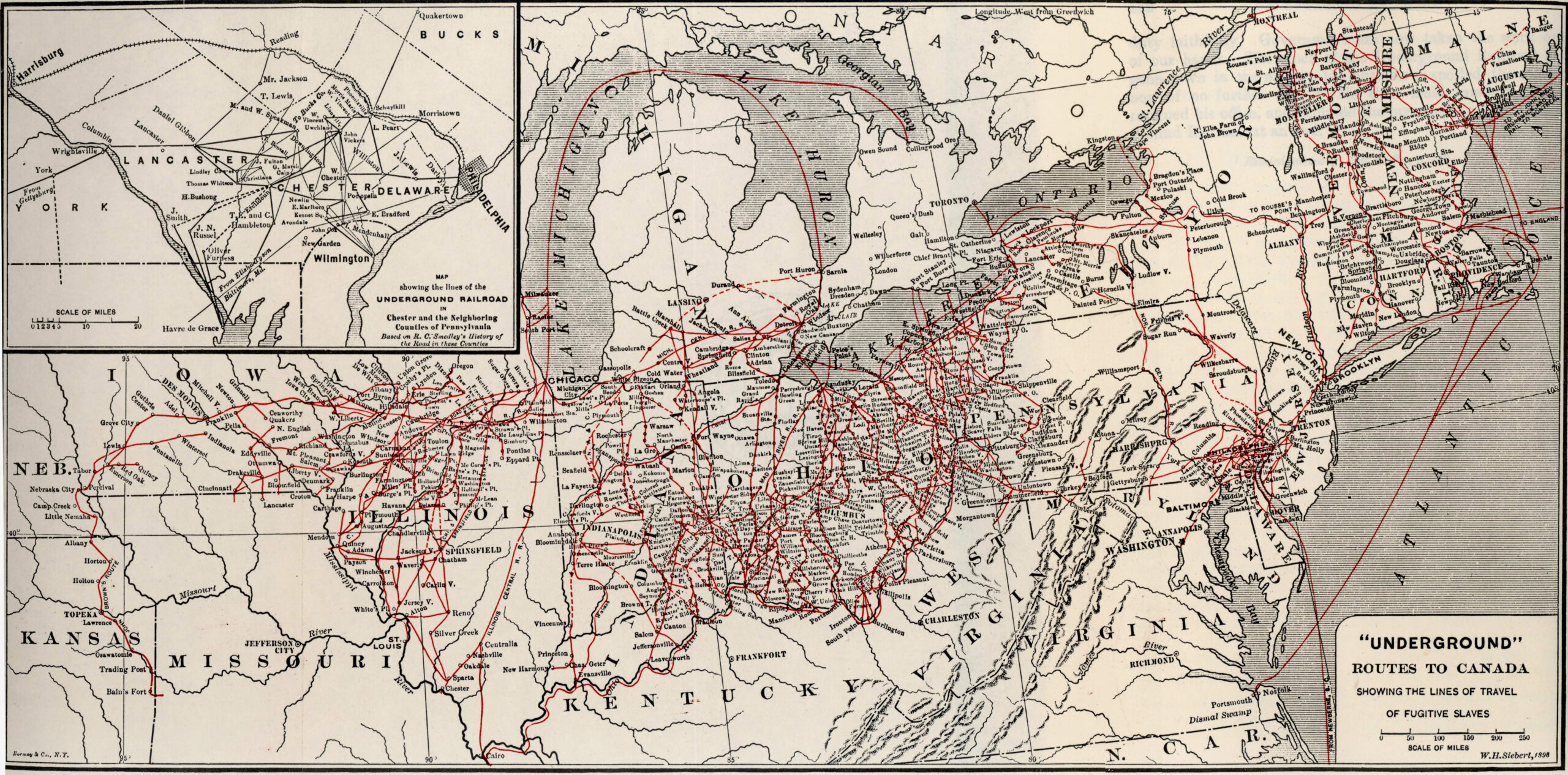 Underground Railroad - Wikipedia with Map Of Usa Where Harriet Visited 13 Times In Pennsylvania