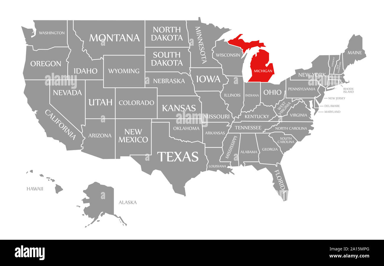 United America Map Michigan Territory -Fotos Und -Bildmaterial In pertaining to Michigan In The Map Of Usa