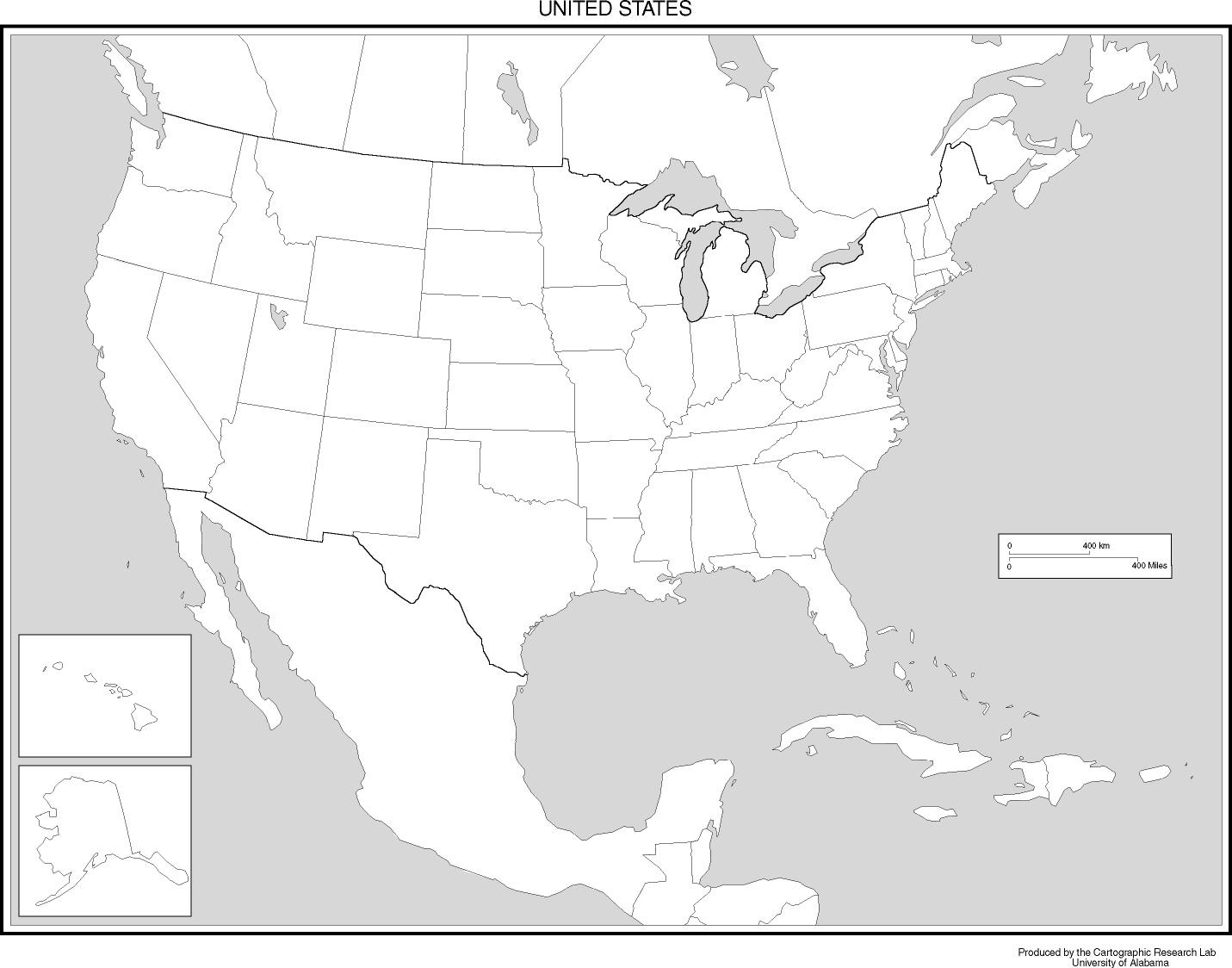 United States Blank Map pertaining to Blank Map Of Usa With State Borders