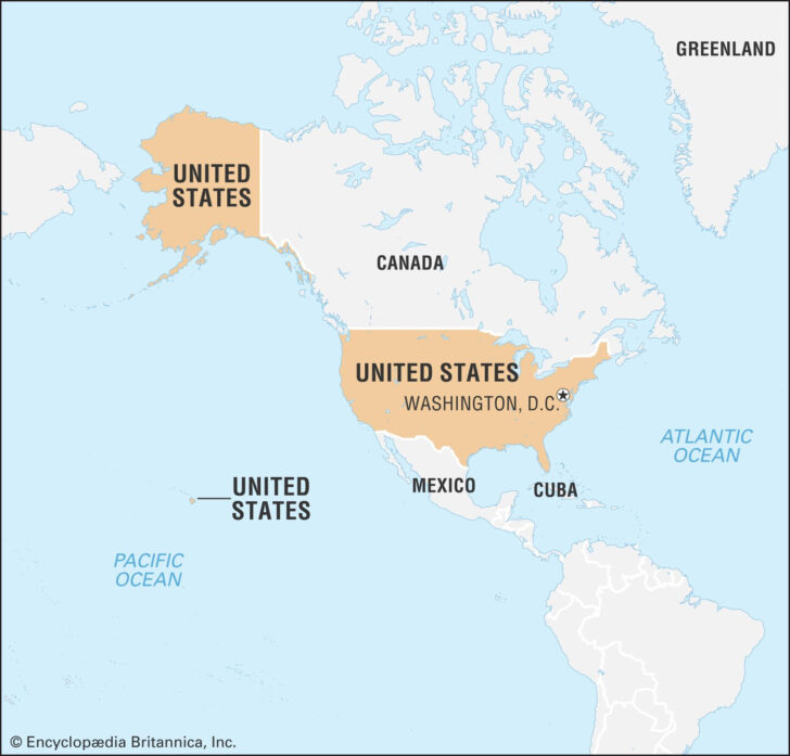 USA On A Map of the World USA On A Map of the World