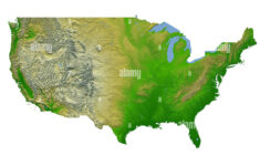 United States Landforms Map Cut Out Stock Images & Pictures – Alamy within Map Of The Usa With Landforms