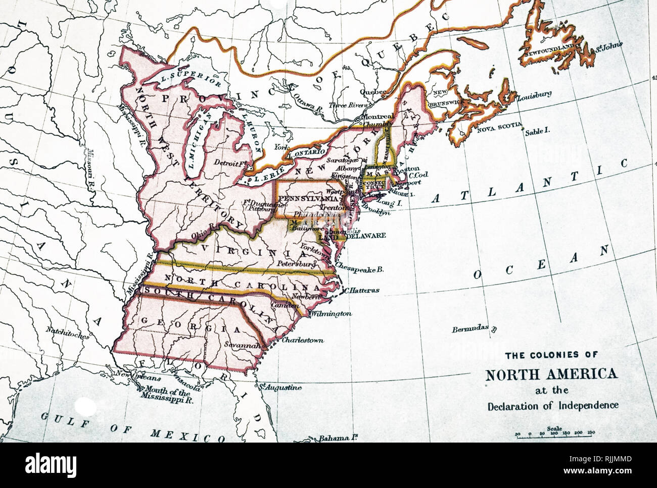 United States Map 1776 Hi-Res Stock Photography And Images - Alamy with Map Of The Usa In 1776