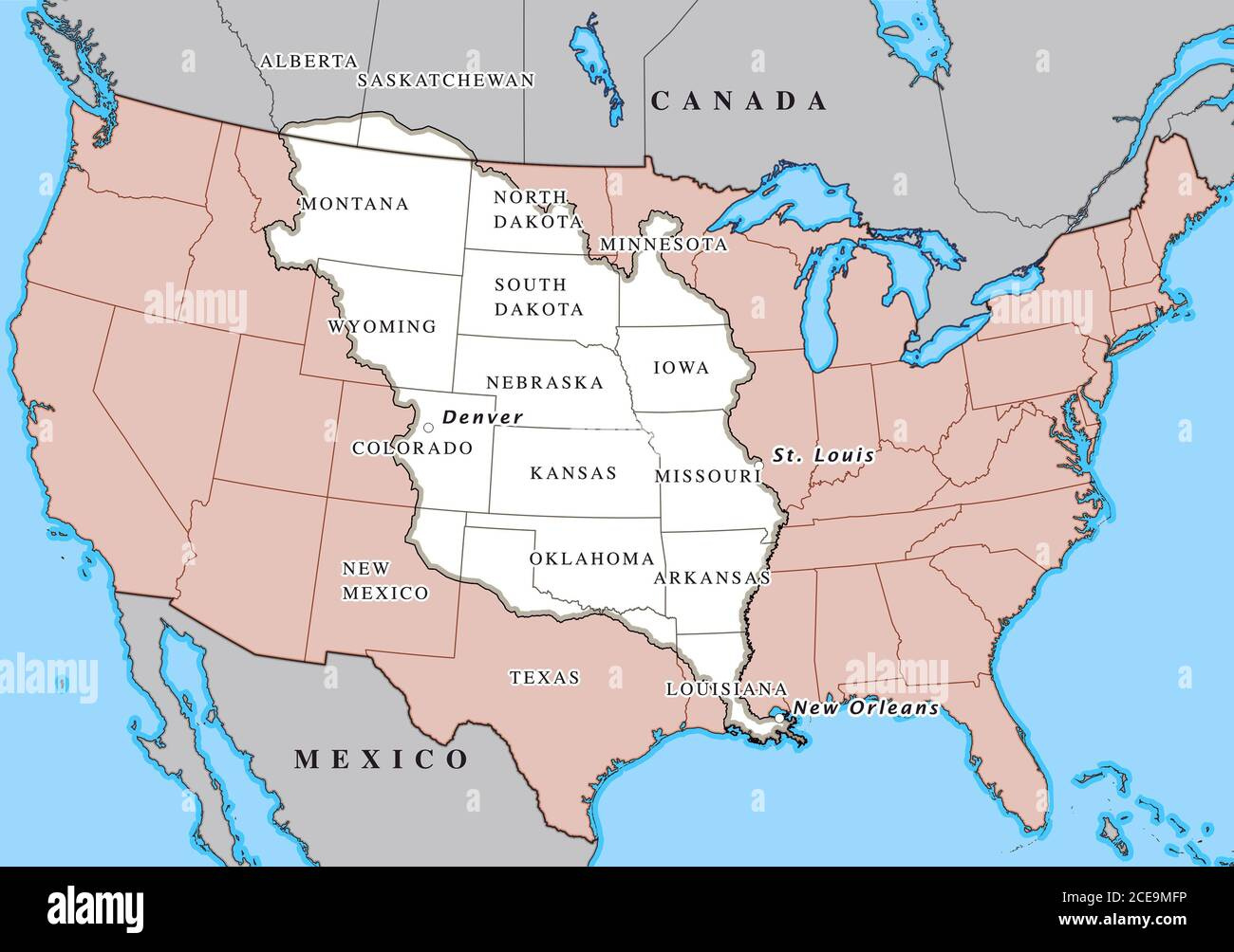 United States Map 1800S Hi-Res Stock Photography And Images - Alamy throughout Map of the USA In the 1800s