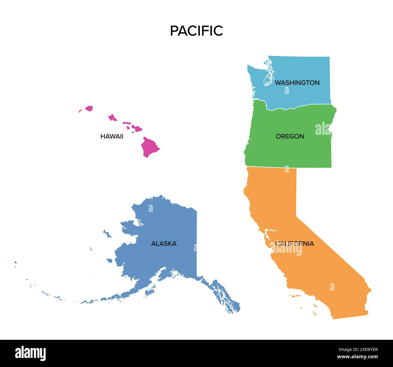 United States Map Alaska And Hawaii Hi-Res Stock Photography And regarding Map Of West Coast Usa And Hawaii
